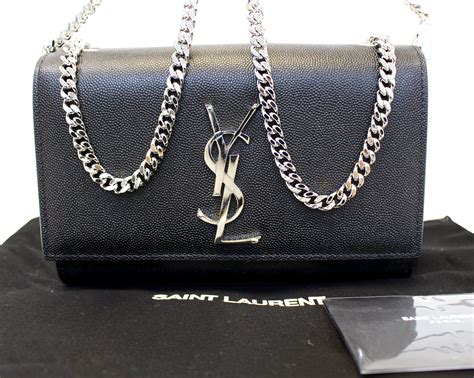 silver and black ysl bag|YSL over the shoulder bag.